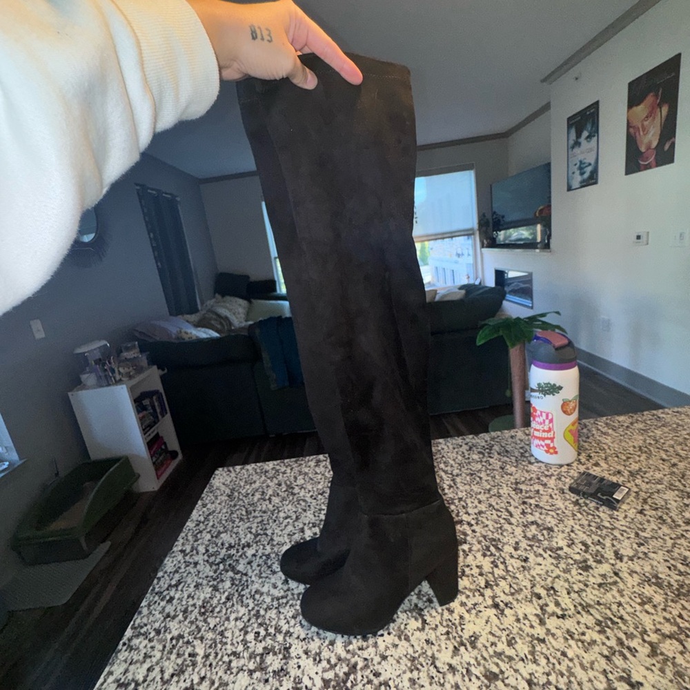 Chinese Laundry Black Heeled Boots